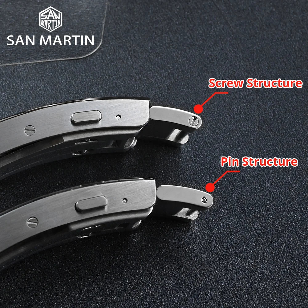 Peer with big name  San Martin New Fly Adjustable Clasp Watch Parts Bracelet Clasp For 16mm Specified Model Buckle Folding Clasp Non-universal