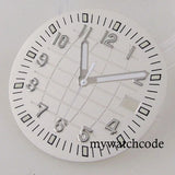 40mm Square Watch Case Glass Back Rubber Strap Dial Hands Set Fit NH35A NH36A Automatic Movement Sapphire Glass