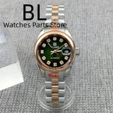28mm Lady Watch BLIGER Luxury Two Tone Rose NH05 Automatic Watch Sapphire Diamond