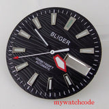 29mm Sterile Black Green Blue Grey Watch Dial Date Day Window Fit NH36A Movement Luminous Hands High Quality Parts