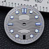 31.7mm seamaster Watch Dial For 300 Series NH35 NH36 Movement 6 O‘clock Date C3 Green Luminous Mechanical Watch Parts