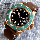 Tandorio TD232B Solid CUSN8 Bronze Watch NH35A PT500040mm Sapphire Submariner Yachtmaster