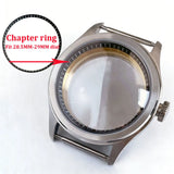 38mm pilot Watch case Sapphire 316 Stainless Steel Case Chapter ring For NH35 ETA2824 PT5000 ST2130