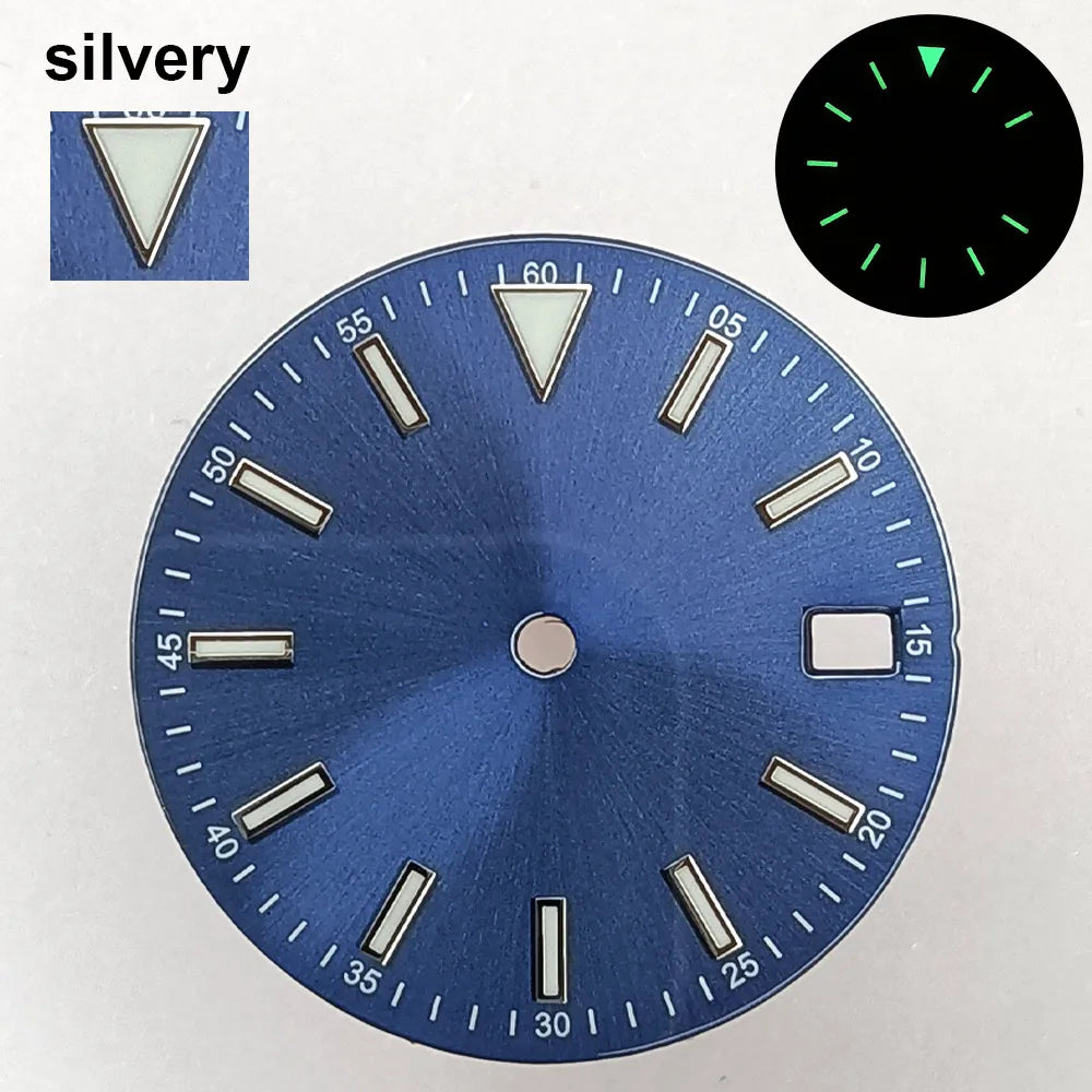 151 type of dials Submariner 28.5mm dial with calendar window suitable for NH35 movement luminous dial can support DIY dial customization name/logo