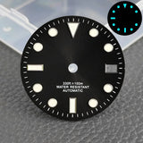 28.5mm blue lume NH35 NH34 Dial Single Calendar Submariner style with Hands Watches accessory