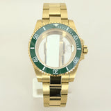 40MM PVD Gold Submariner Watch Case  GMT Yacht Master Polish Strap Sapphire Glass For NH35 NH36 NH34 NH38 Miyota 8215 Eta 2824 GMT SUB Yacht 20ATM waterproof