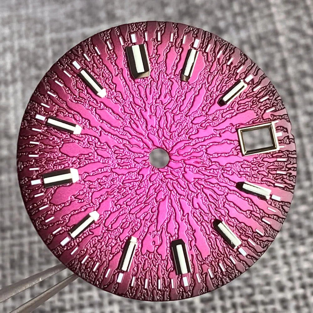 29mm Glossy Texture watch dial Luminous Fit NH35 NH36 Automatic Movement For Diving Men Watch Parts Accessories