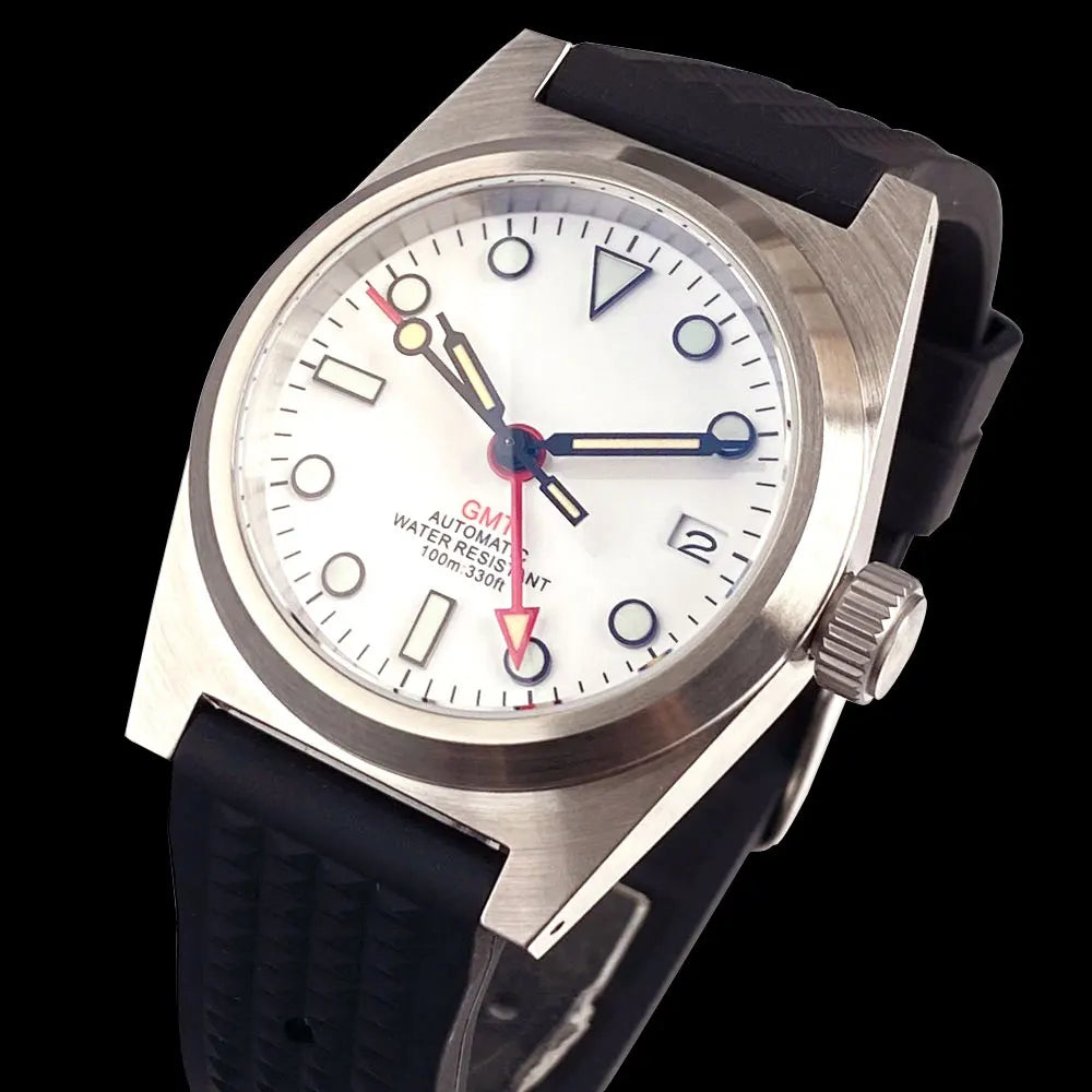 Pilot GMT Watch Unimatic U2 Tandorio 38mm TD108G NH34 Automatic Sapphire 20ATM Luminous