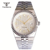41mm Land-Dweller Style Watch Tandorio TD305k Date Sapphire Sterile Glass Back 5ATM