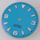 Explorer Watch Dial 29mm Watch Dial Explore Dial Face for NH35 NH36 Movement Black/Orange/Blue Steel Watch parts Green Lume Replacement Parts