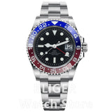 40mm Quartz GMT Submariner Ronda 515 24H Movement Ceramic Sapphire Glass 10Bar Waterproof C3 luminous