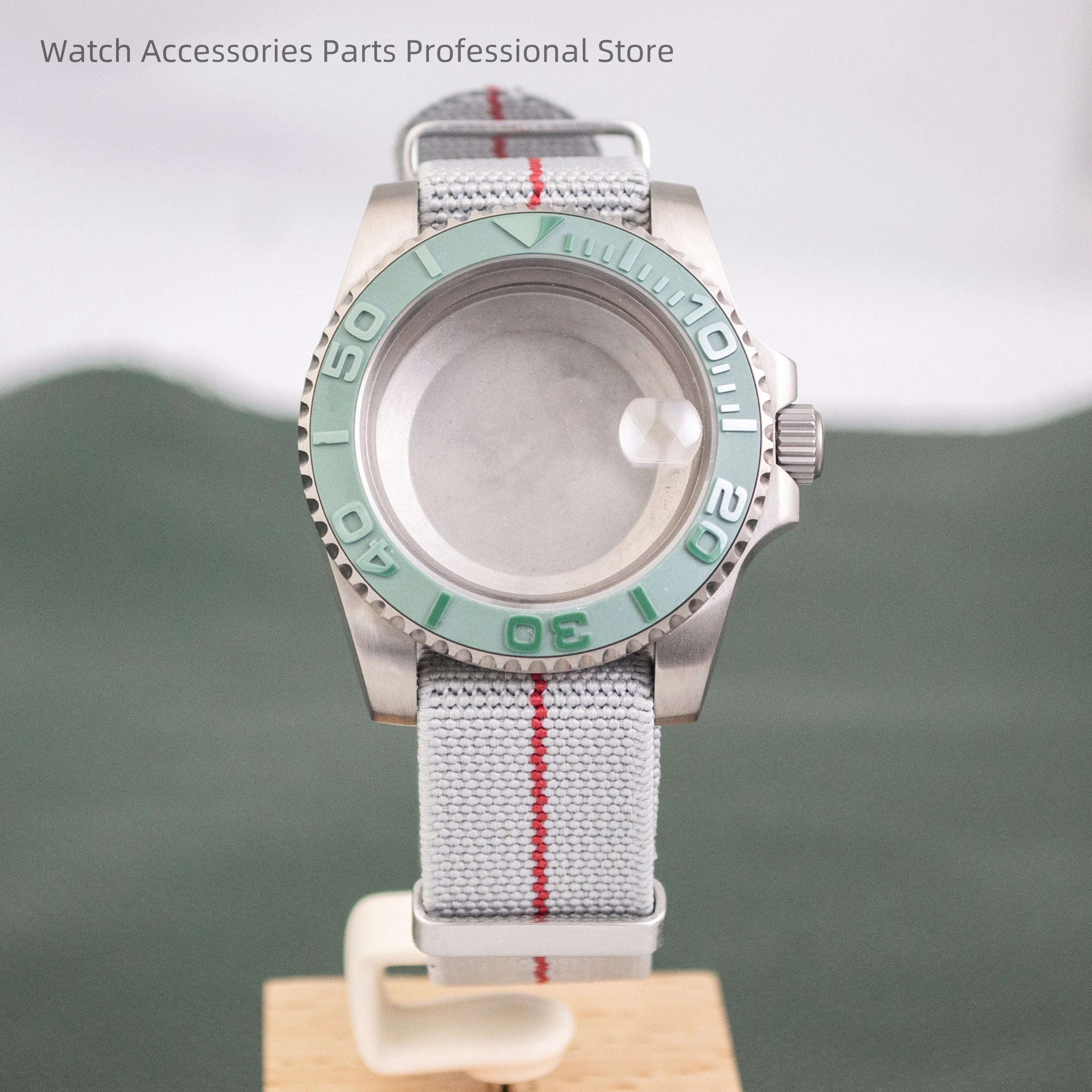 40mm Titanium Watch Case Nylon Strap Sapphire  For ETA2824 PT5000 NH35 NH36 SUB GMT Watch Accessories