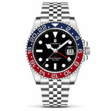 40mm Ronda 515 Quartz GMT Watch CORGEUT Sapphire 10ATM Travel Wristwatch