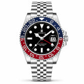 40mm Ronda 515 Quartz GMT Watch CORGEUT Sapphire 10ATM Travel Wristwatch