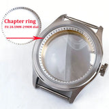 38mm pilot Watch case Sapphire 316 Stainless Steel Case Chapter ring For NH35 ETA2824 PT5000 ST2130
