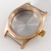 Solid Bronze Pilot Case 36mm 39mm Fit for NH35 NH36 PVD Black Pilot Case PT5000 ETA2824 Sapphire Crystal 200M Waterproof Screw Crown