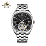 42mm AESOP 7088 Flying Tourbillon Movement Skeleton Sapphire 5ATM