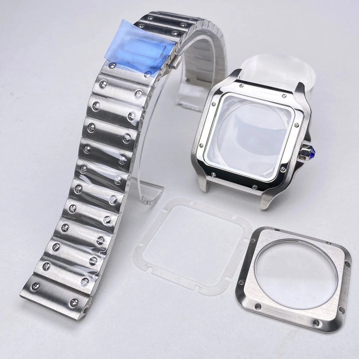Nh35 Square Case 38mm NH35 Square Watch Case 316L Stainless steel Watch Accessories San ...