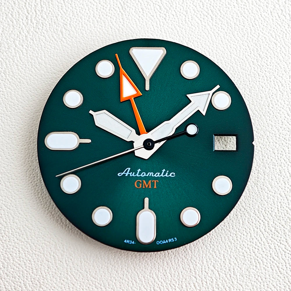 28.5mm SKX007 watch dial NH34 NH35 NH36 automatic SRP Green Luminous Custom logo