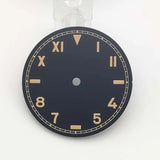 Retro 28.5MM Watch Dial with Green Luminous half rome number for NH35/NH36/2824/8215 Movement Watches Hands