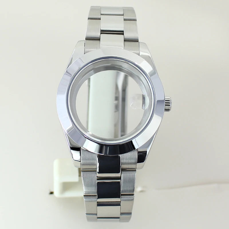 36mm 39mm Bevel Edge Watch Case Bracelet Sapphire Crystal For Seiko NH35 NH36 NH38 NH34 Miyota8215 Movement 28.5 Dial