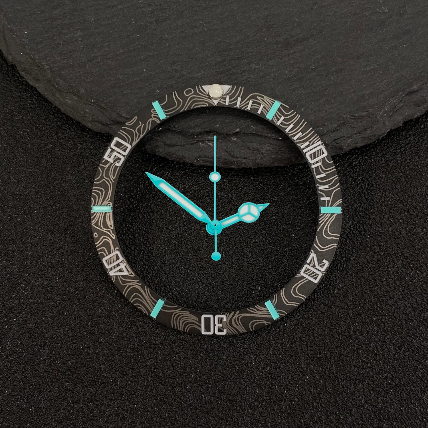 Submariner Bezel NH35 38mm bezel insert red Hands Watch Hands Blue Green Luminous Red Green Blue Hands For NH35/36/4R/7S Movement Watches Parts
