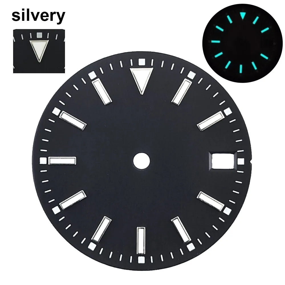 151 type of dials Submariner 28.5mm dial with calendar window suitable for NH35 movement luminous dial can support DIY dial customization name/logo