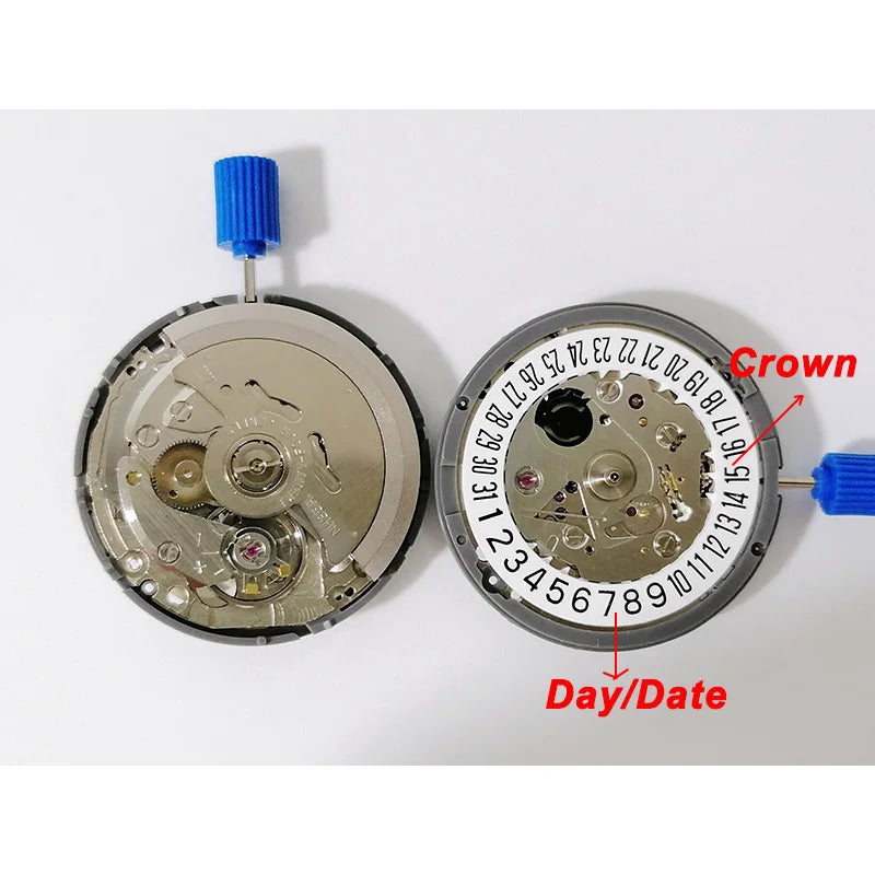 Japan Original Nh35 Movement Crown At 3.8 3 6 Nh35A With Black Date Automatic Mechanical Watch Dial Mods Repair Watchmaker