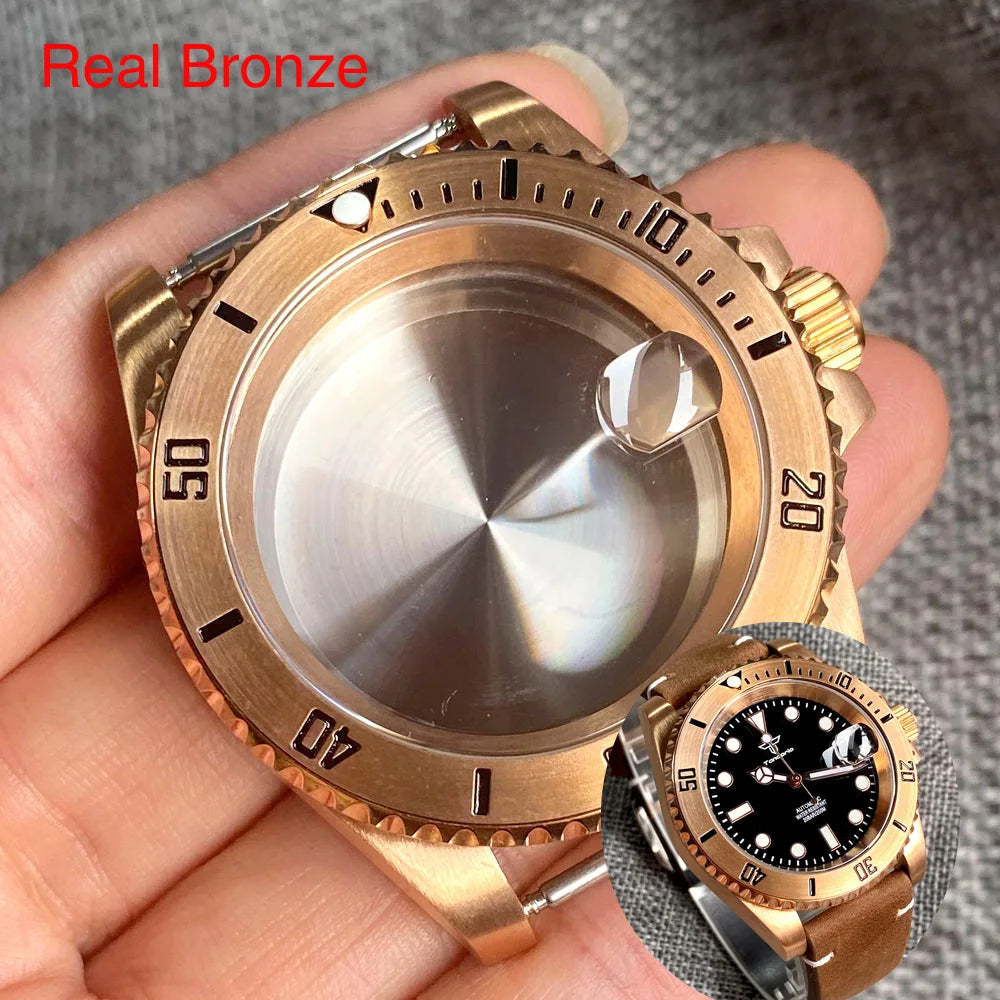 40mm CUSN8 Bronze Case 200M Waterproof Dive SUB Water Ghost Watch Case for NH34 NH35 NH36 NH38 NH39 NH70 NH72 ETA2824 PT5000 Bronze Insert