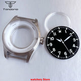 43mm Pilot Watch Case 38mm Dial for NH34 NH35 NH36 NH38 ETA2824 PT5000 ST2130 Movement Sapphire Glass 20ATM  Glass Back