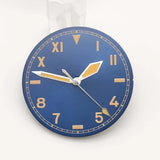 Retro 28.5MM Watch Dial with Green Luminous half rome number for NH35/NH36/2824/8215 Movement Watches Hands