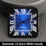 33mm Santos Watch Case For Women Small Size NH05 AUTOMATIC Stainless Steel Square Sapphire 5Bar