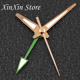 GS 4 Pointers NH34A GMT Watch Hands C3 Green Luminous Watch Needles for NH34 NH35 NH36 NH38 Movement