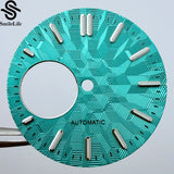 NH38 dial 28.5mm Texture Watch Dial Green Luminous Modification Watch Accessories  Watch Faces for NH38 Movement