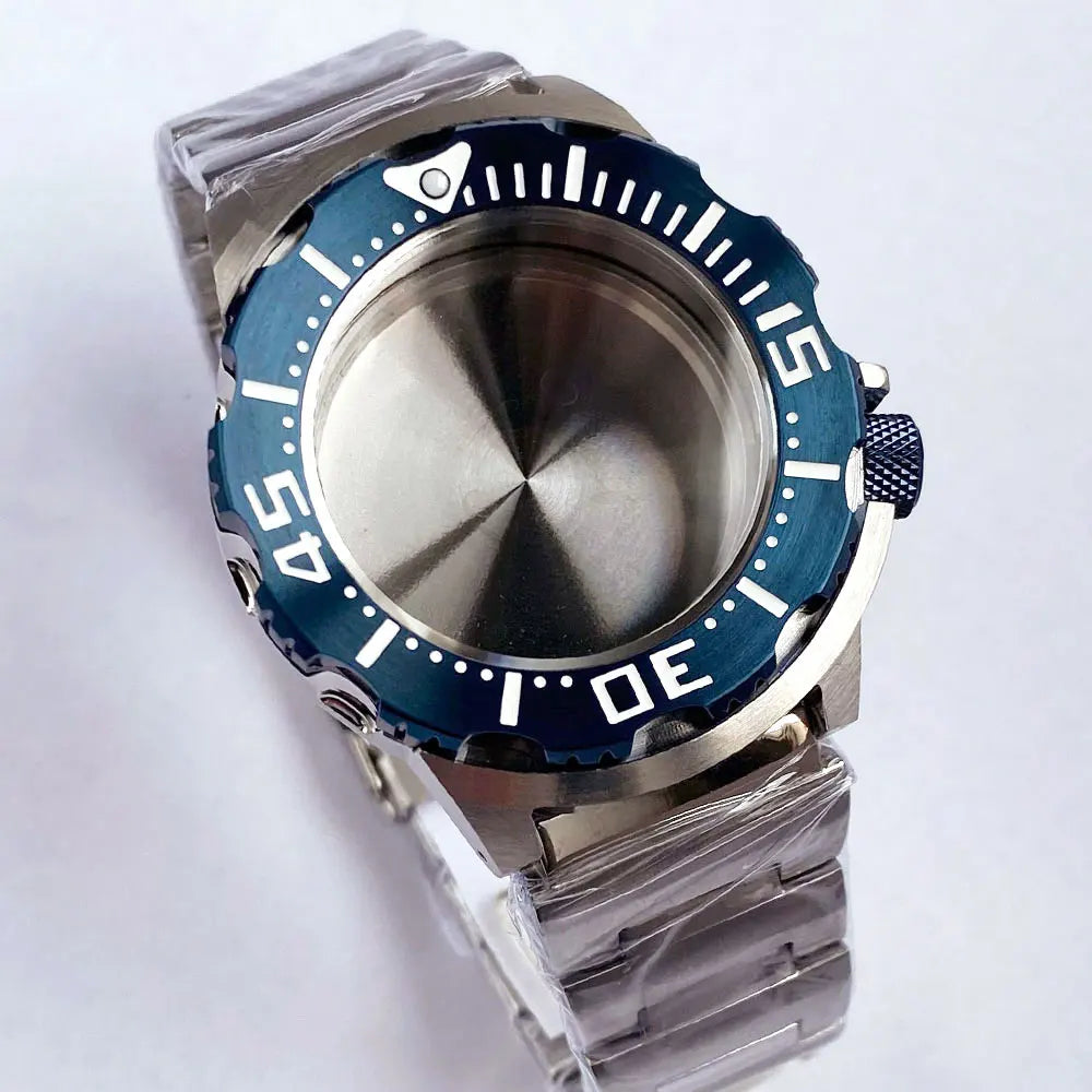 42mm Monster Watch Case Stainless Steel Bracelet Sapphire Crystal 20ATM NH35 NH36 pt5000 eta2824 sW200 Automatic 3.8 Crown 120click