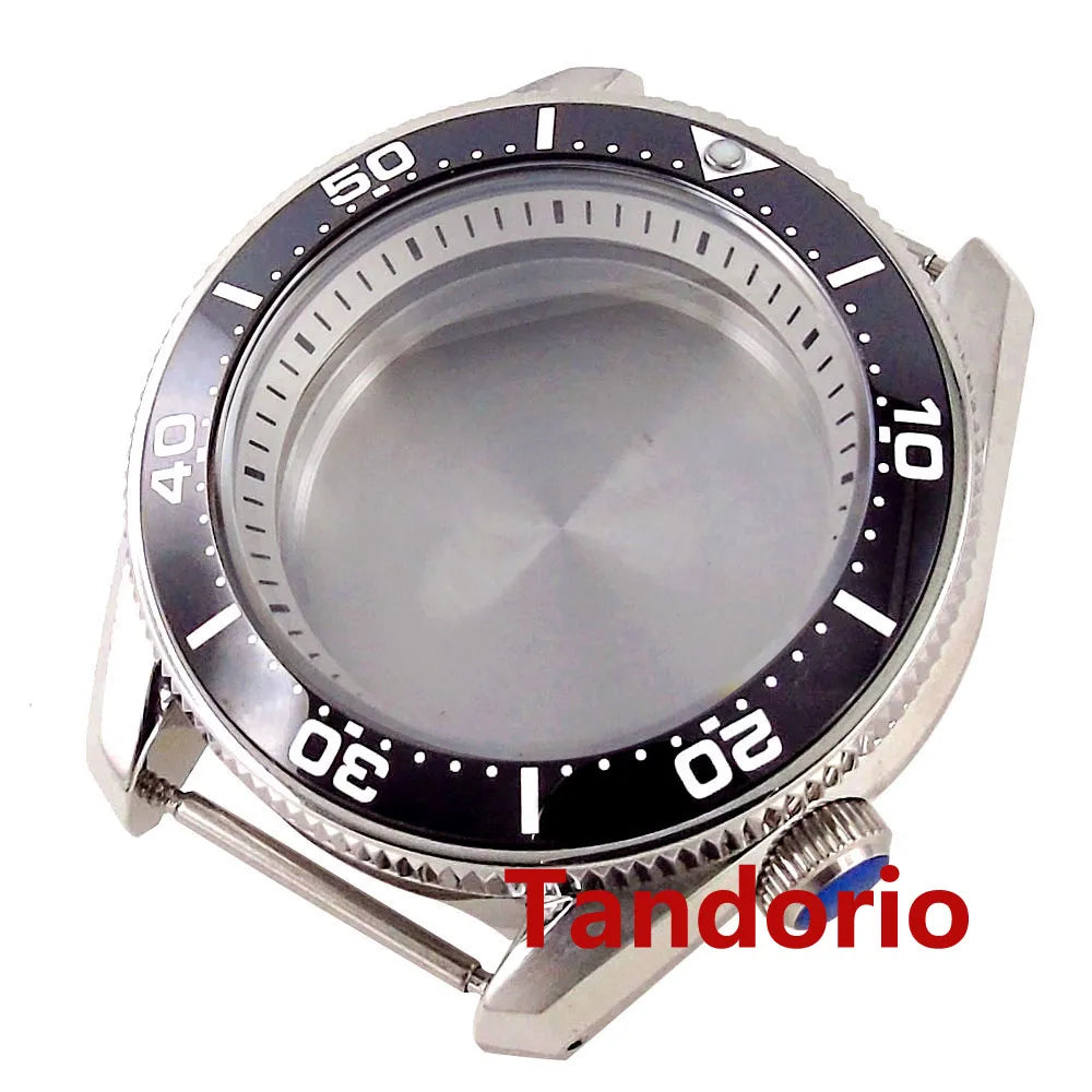 42.5mm Domed Sapphire Glass 20ATM Diver Watch Part SBDX001 Case fit NH35 NH36 ETA2824 Auto For Men Watch 3.8 o'clock