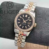 31mm Women's Watch BLIGER Two Tone Gold Case Sapphire Japan NH05 Movement 10ATM