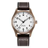PVD Pilot Watch Sterile for Custom logo 39MM Sapphire 10Bar NH35