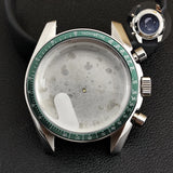 40mm Speedmaster Watch Case Stainless Steel  For VK63 VK64 Chronograph Quartz Movement Mineral Moon Foorprint Sterile Caseback