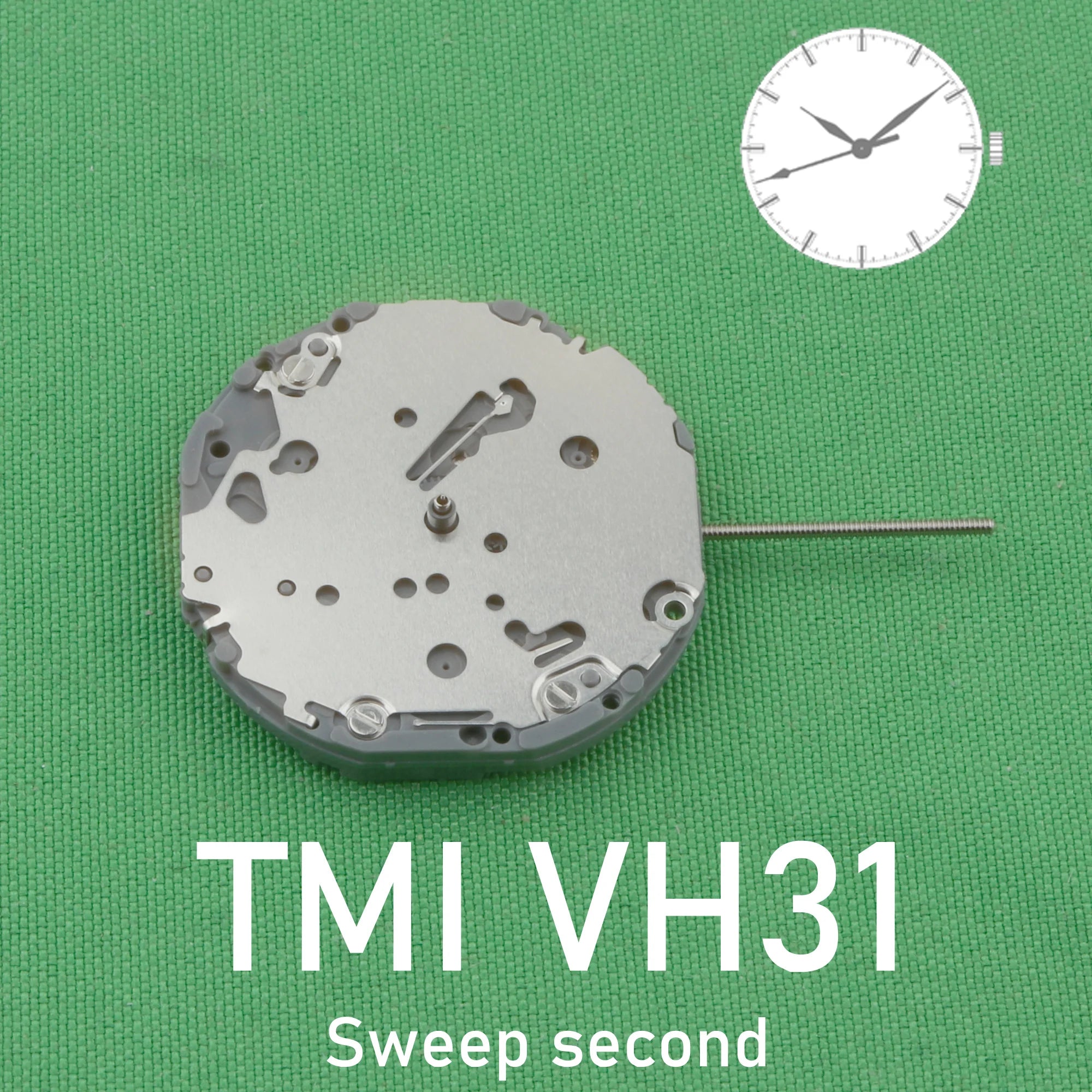 Original Japan Seiko TMI VH31 Quartz Movement 3 hands Sweep second