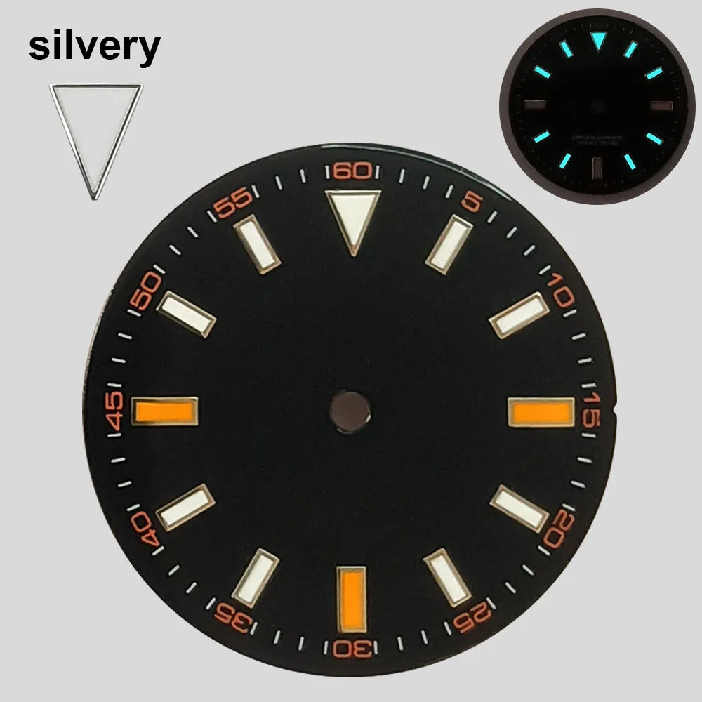 151 type of dials Submariner 28.5mm dial with calendar window suitable for NH35 movement luminous dial can support DIY dial customization name/logo