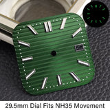 44mm Square Watch Case Cubitus Mod part NH34 NH35 NH38 36 Movement Sapphire for 29.5MM Dial
