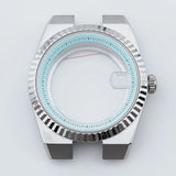 40mm Land-Dweller Watch Case silver sapphire NH34 NH35 NH36 NH38  NH72 ETA 2836 Miyota8215 10Bar
