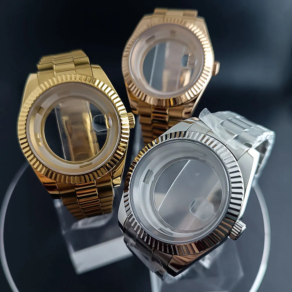 40MM M8285 Watch Case M8215 Watch 316L stainless steel strap Sapphire mirror and stainless steel case accessories for 8285 movement