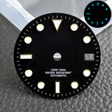 28.5mm blue lume NH35 NH34 Dial Single Calendar Submariner style with Hands Watches accessory