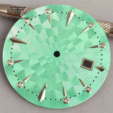 35mm Watch Dial Multicolor Texture Face Date Window Fit NH35 Automatic Watches Sword Hands Set Wristwatch Accessories Mod Parts