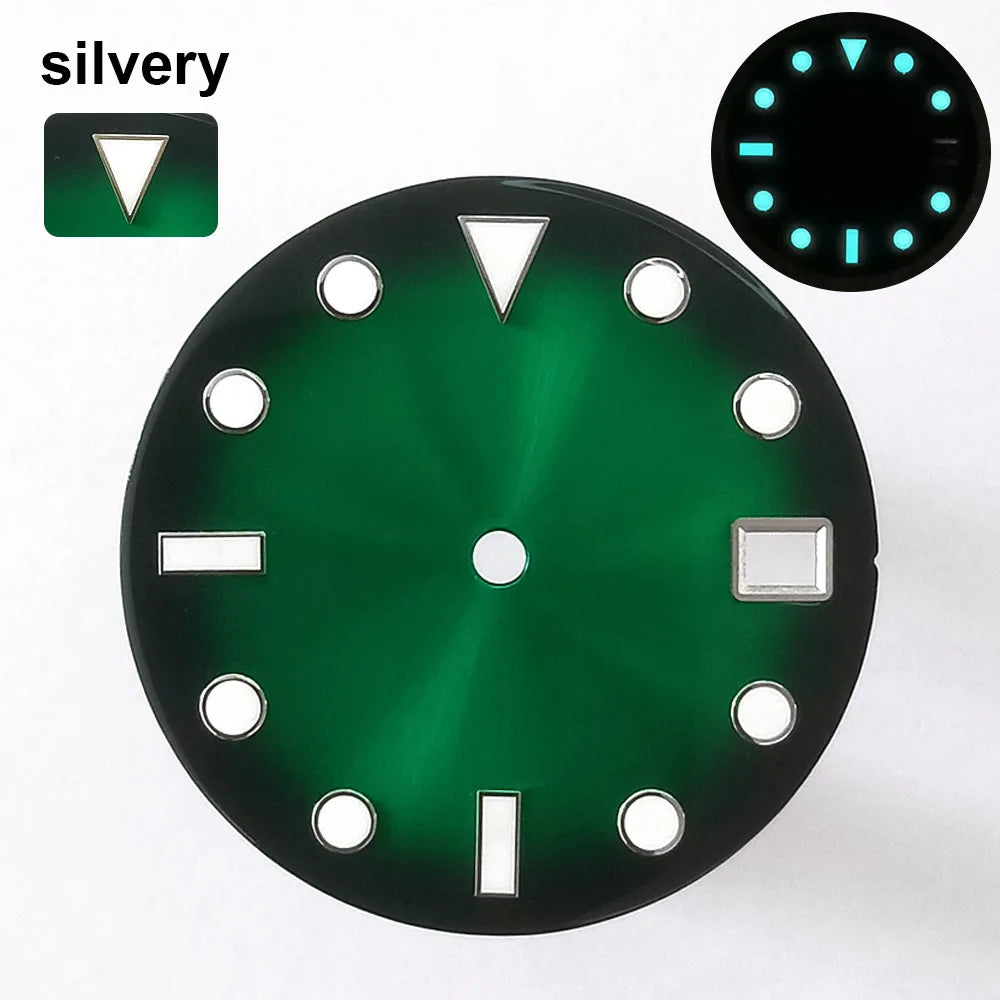 151 type of dials Submariner 28.5mm dial with calendar window suitable for NH35 movement luminous dial can support DIY dial customization name/logo
