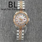 28mm Lady Watch BLIGER Luxury Two Tone Rose NH05 Automatic Watch Sapphire Diamond