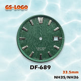 33.5mm GS Logo Dial Multi-Color NH35/NH36 Movement Men's Watch Modification Accessories