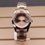 Explorer Watch Case 36mm/39mm Silver Rose Gold yellow Gold Two tone Sapphire 316L stainless Steel For Nh35 Nh36 NH34 NH38 Nh70 Miyota 8215 8285Movement